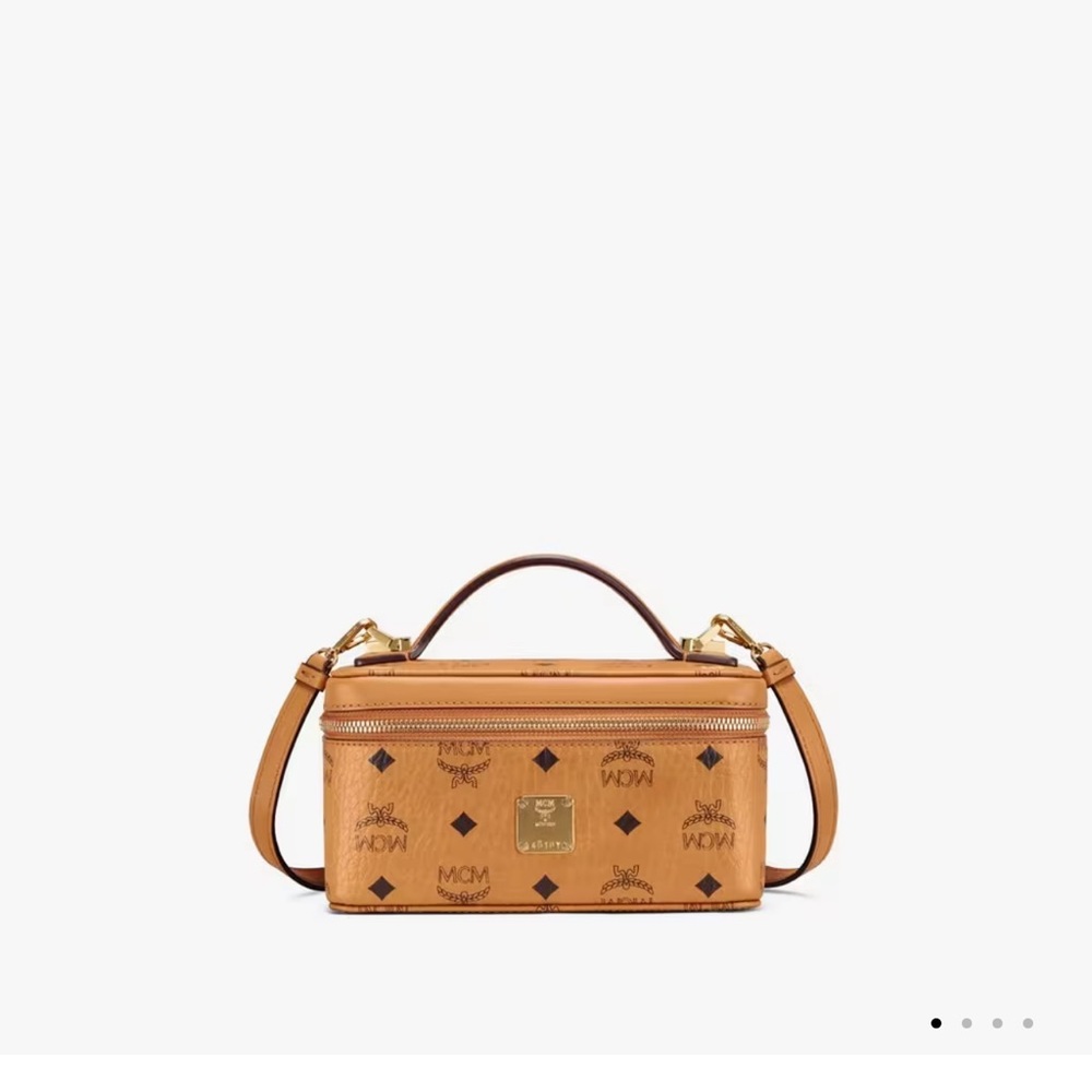 MCM Monogram Brown Vanity Case